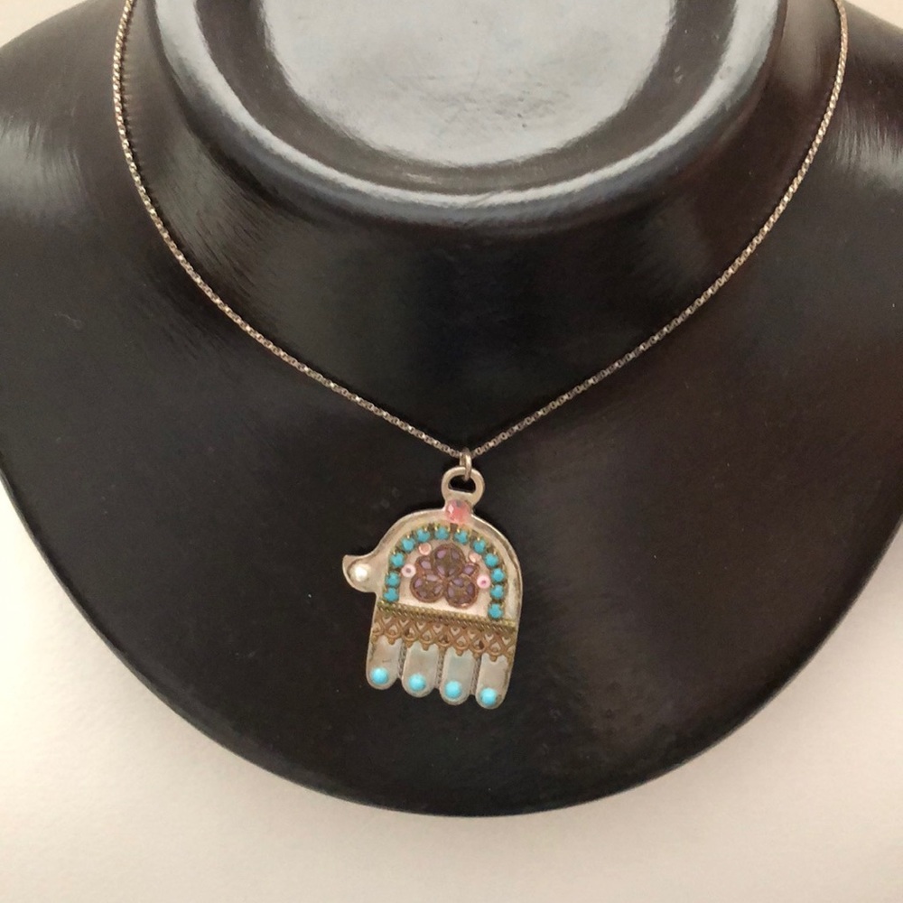 Hamsa necklace made in Israel